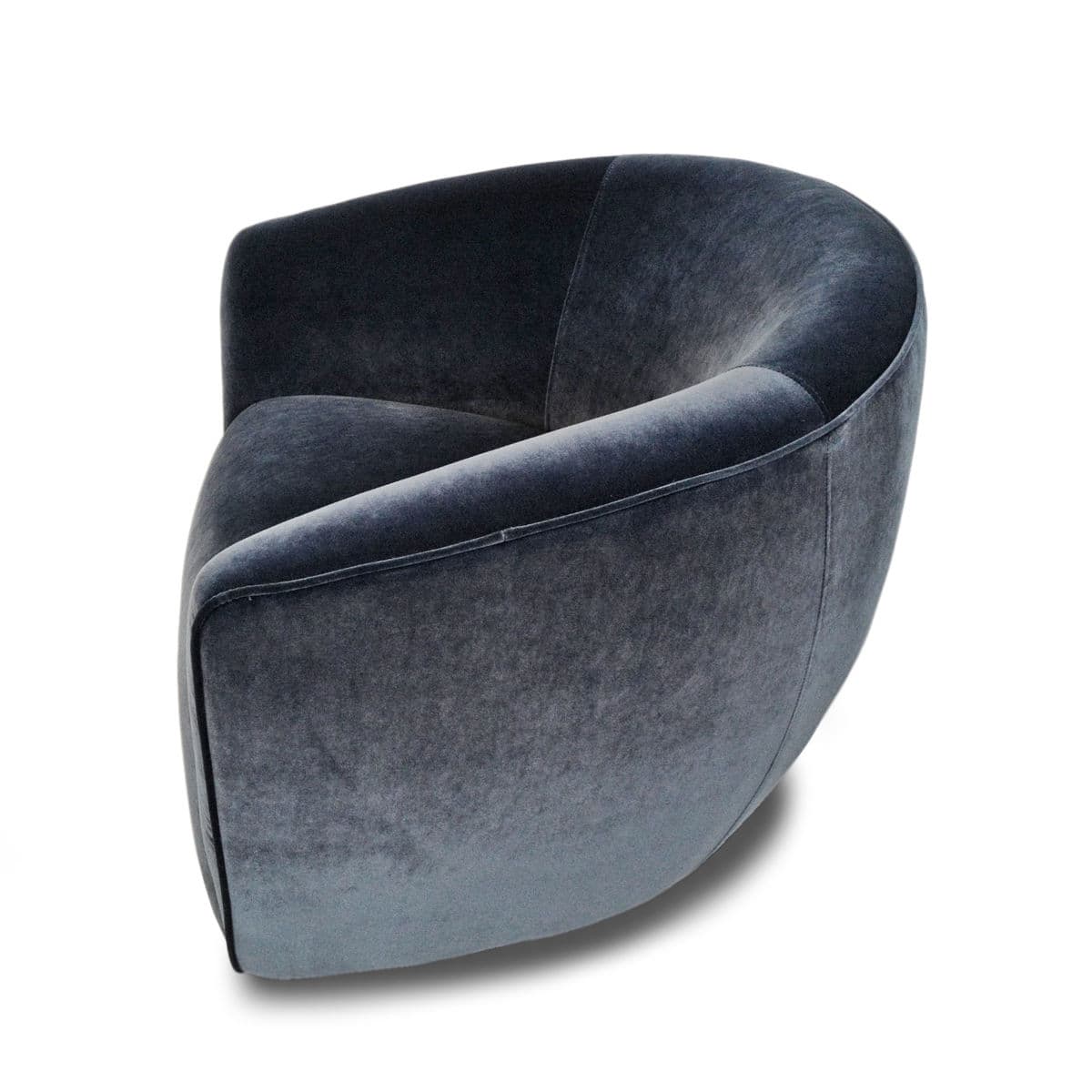 Midnight Velvet Swivel Bubble Chair - Thumbnail 5