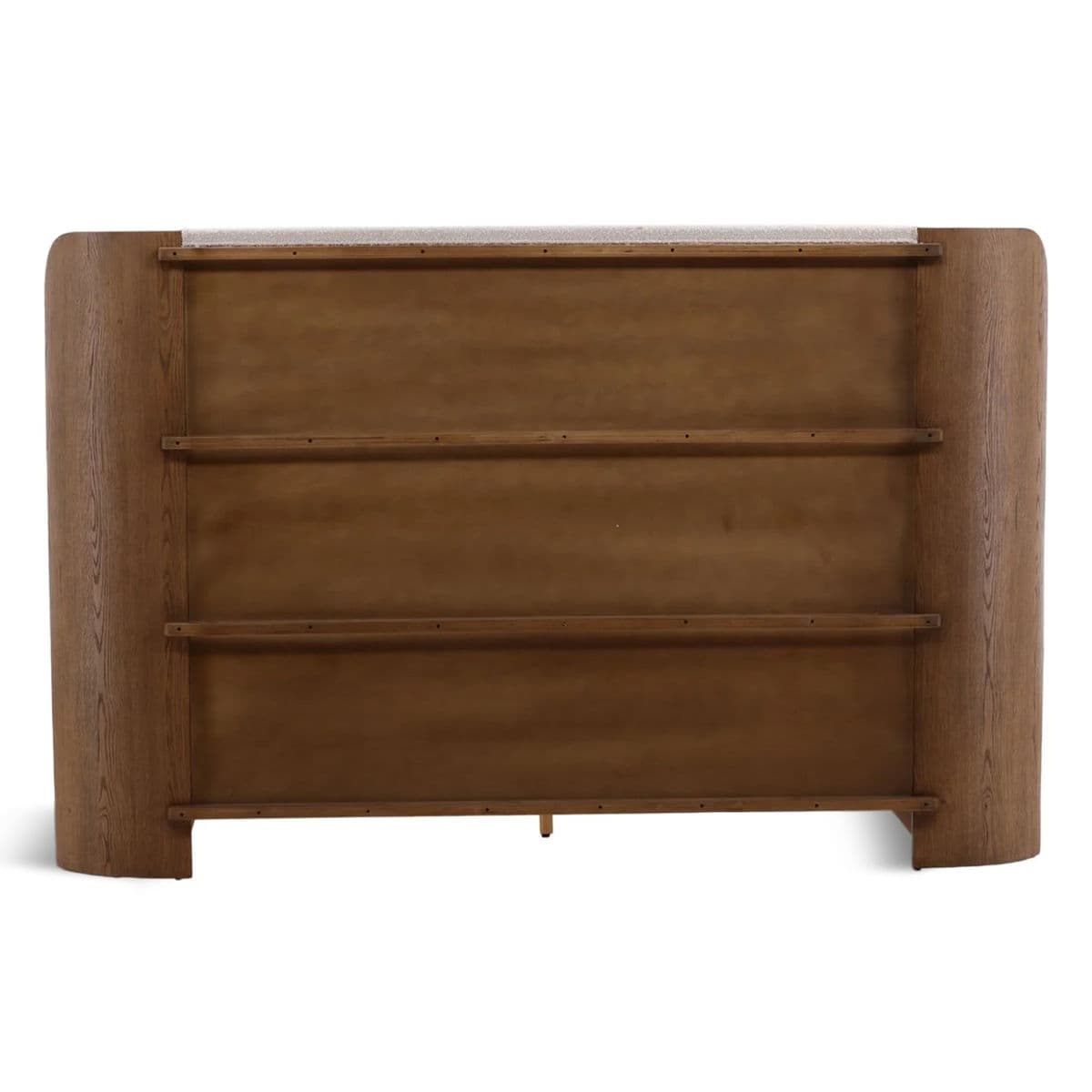 Rounded Oak & Boucle King Bed - Thumbnail 5