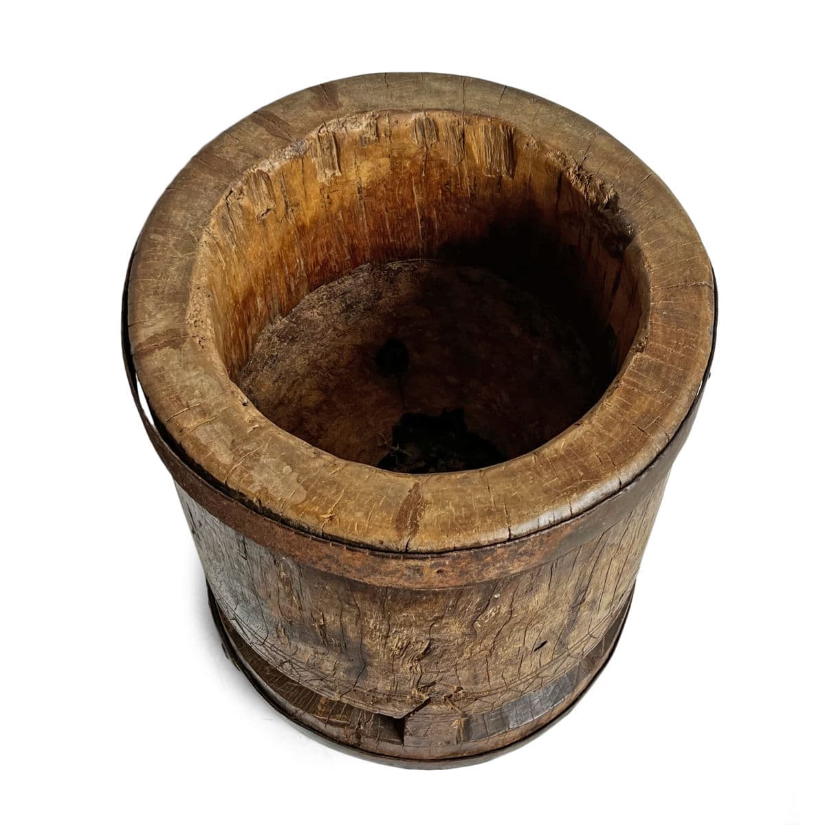 Old India Wood Pestle Pot - Thumbnail 5