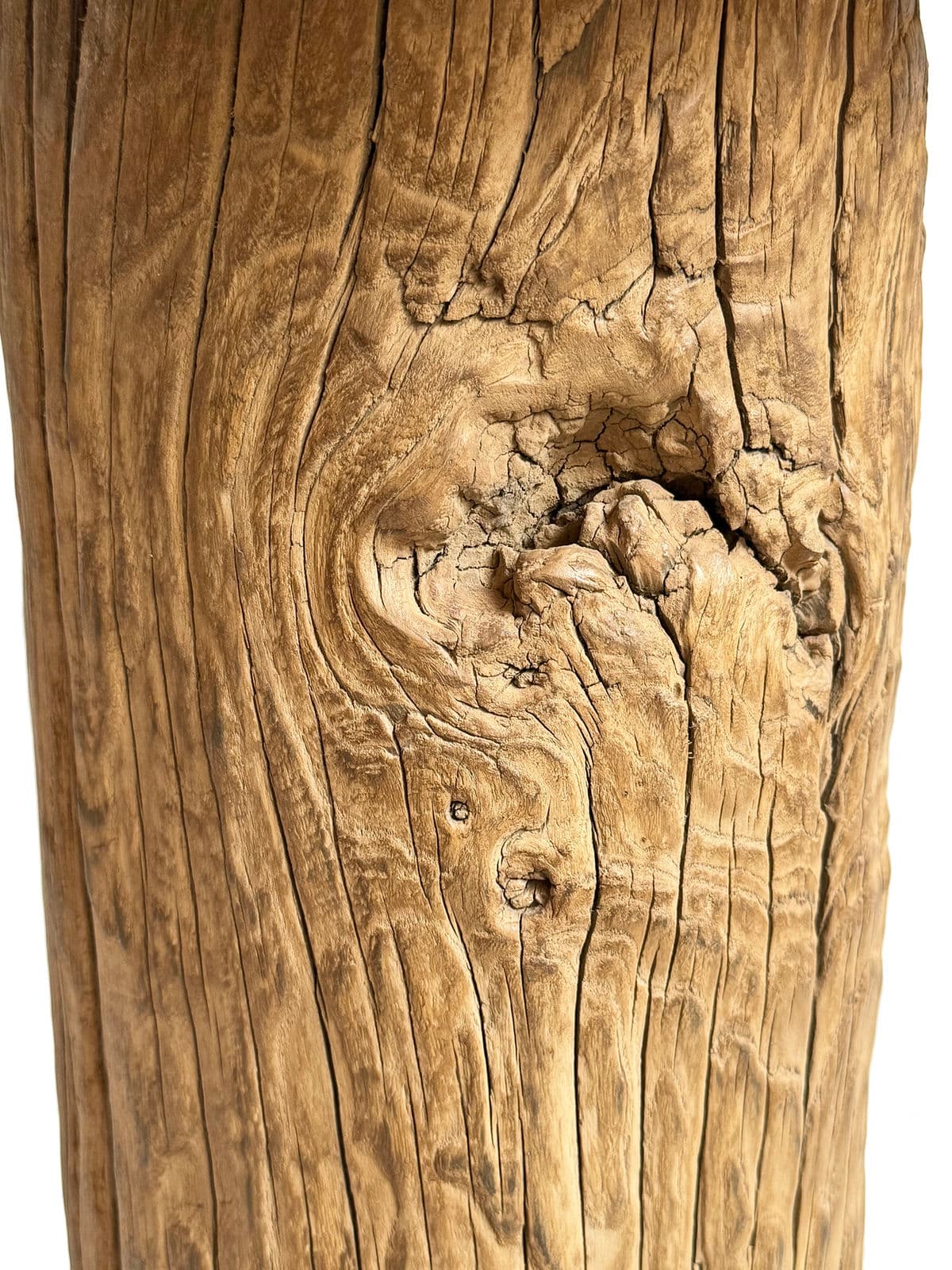 Rustic Log Round Side Table - Thumbnail 5