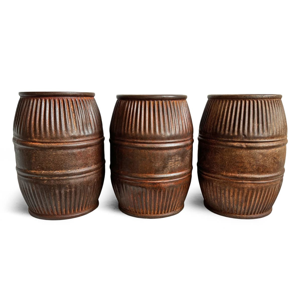 Vintage Iron Grain Barrel - Thumbnail 5