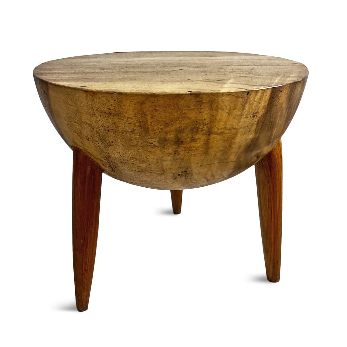 Acacia Three Leg Dome Stool Table - Thumbnail 5