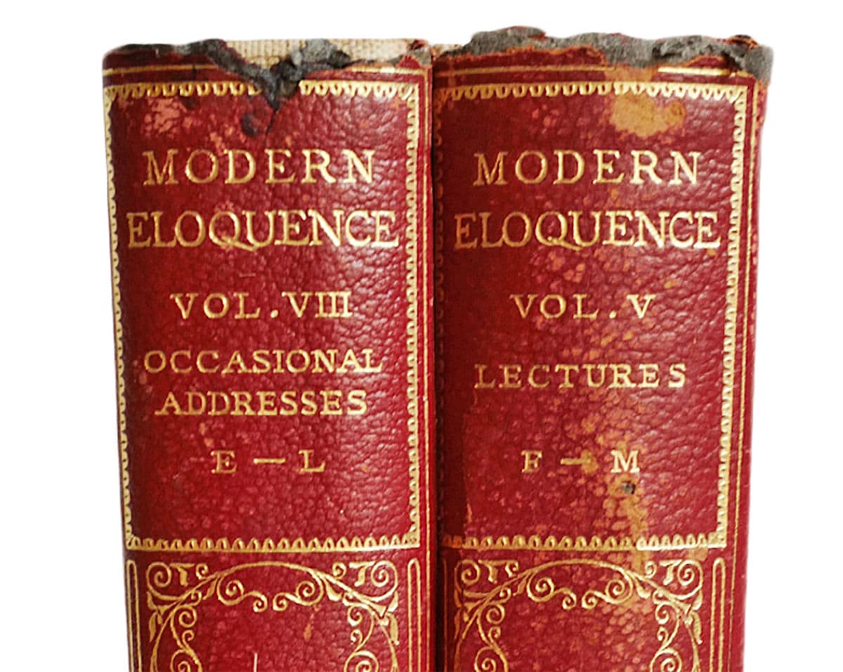 Antique Red Pair of Books - Thumbnail 5