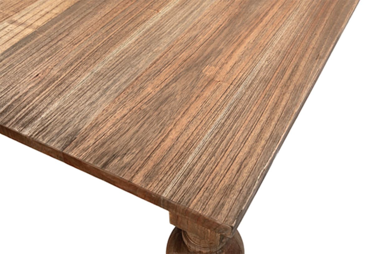 Reclaimed Elm Ball Leg Table 86 - Thumbnail 5