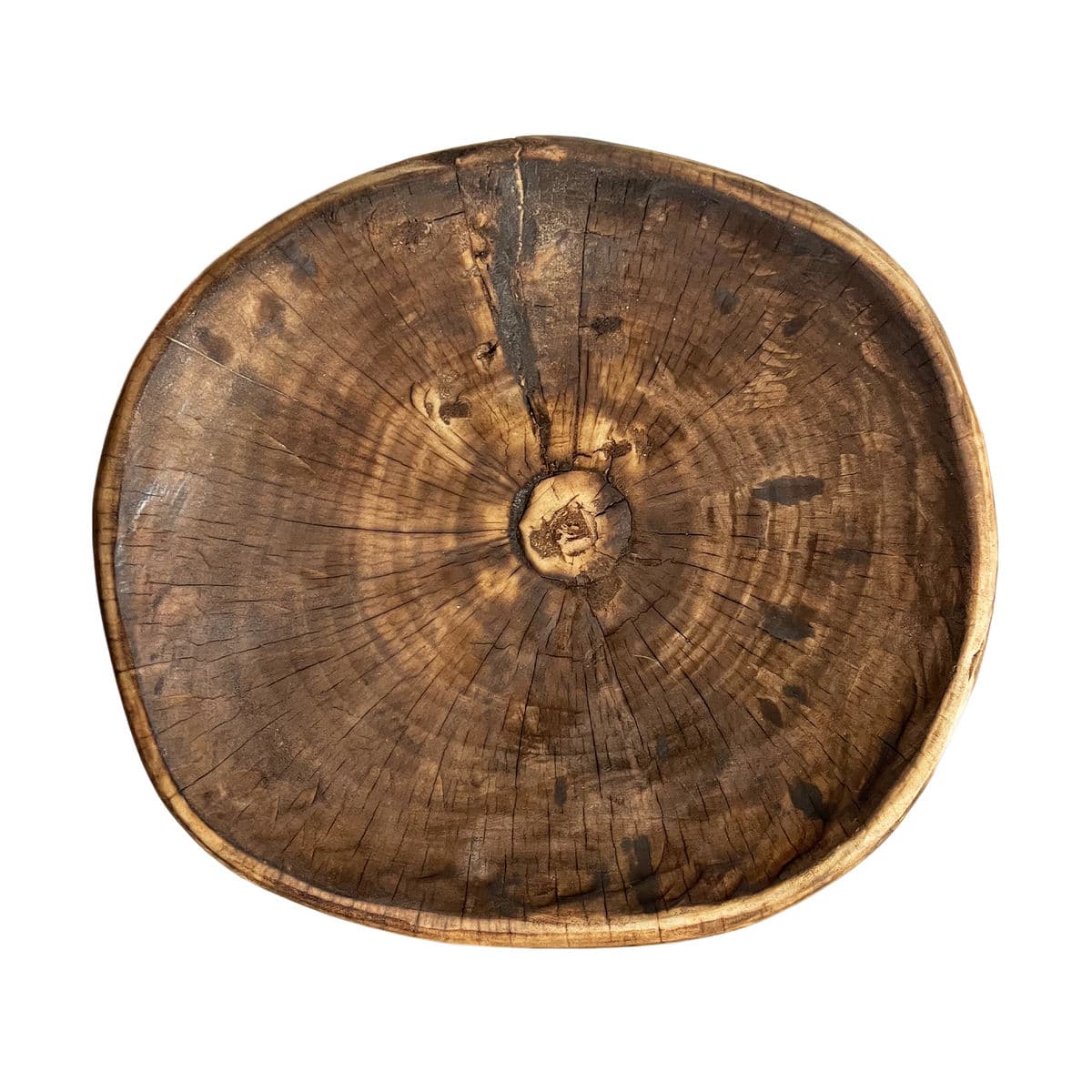 Bamileke Burn Pedestal Stool - Thumbnail 5