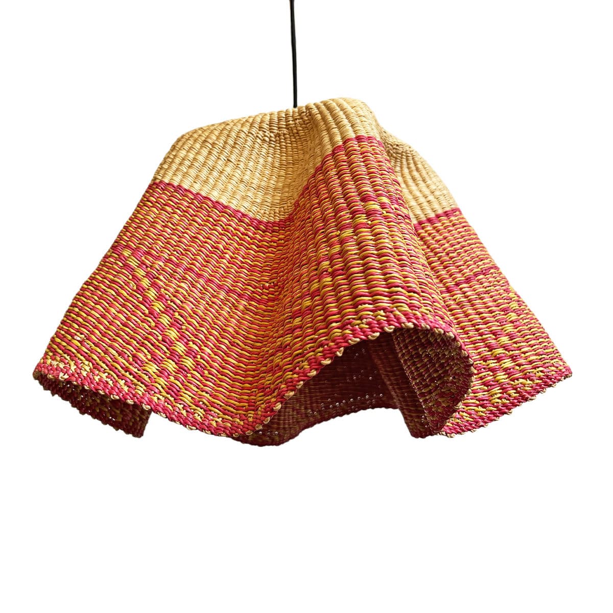 Bolga Wave Basket Light Pendant - Thumbnail 5