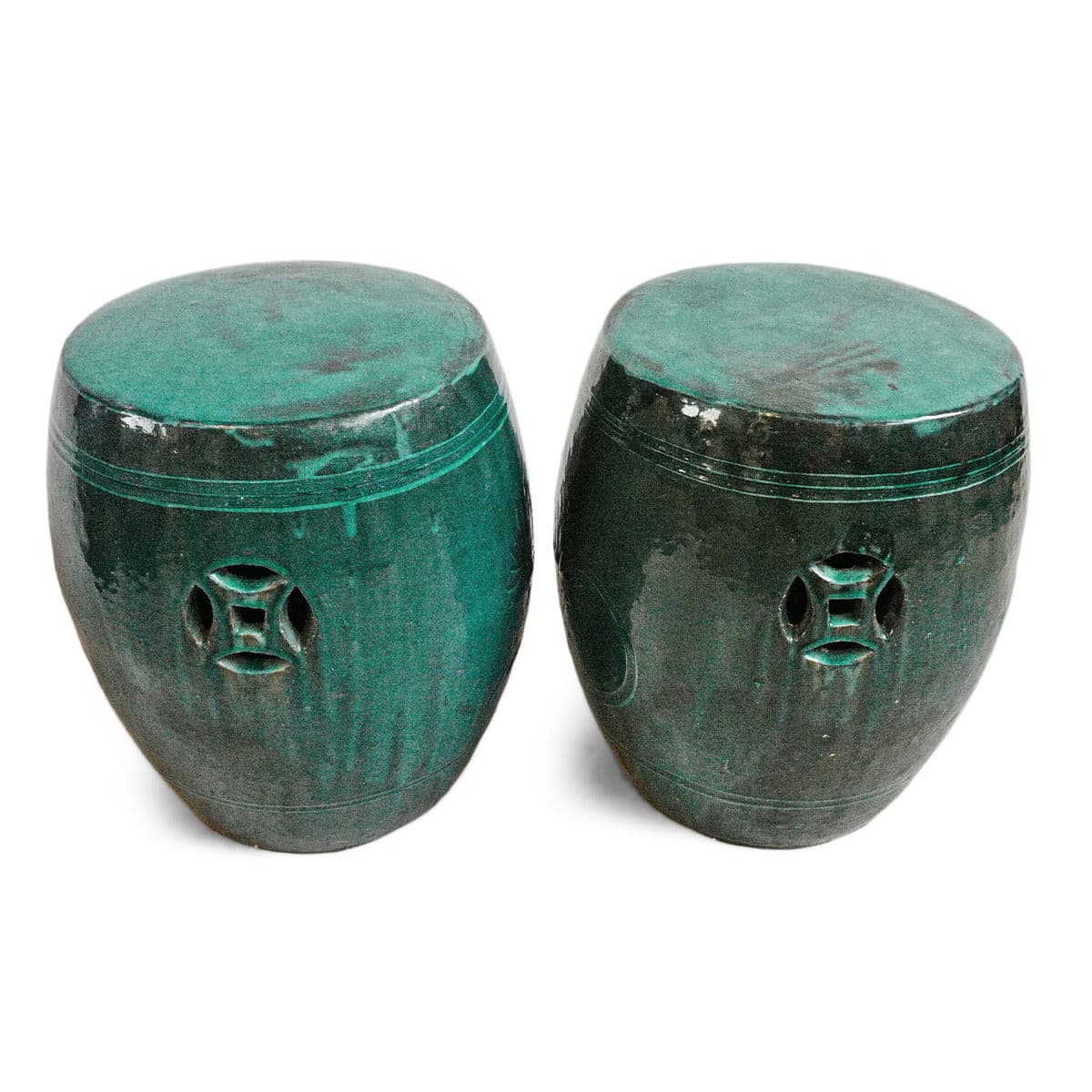 Teal Green Shinx Ceramic Stool - Thumbnail 5