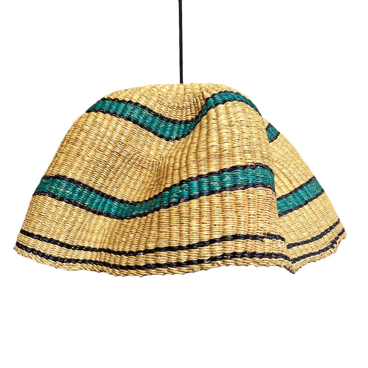 Bolga Wave Basket Light Pendant - Thumbnail 5
