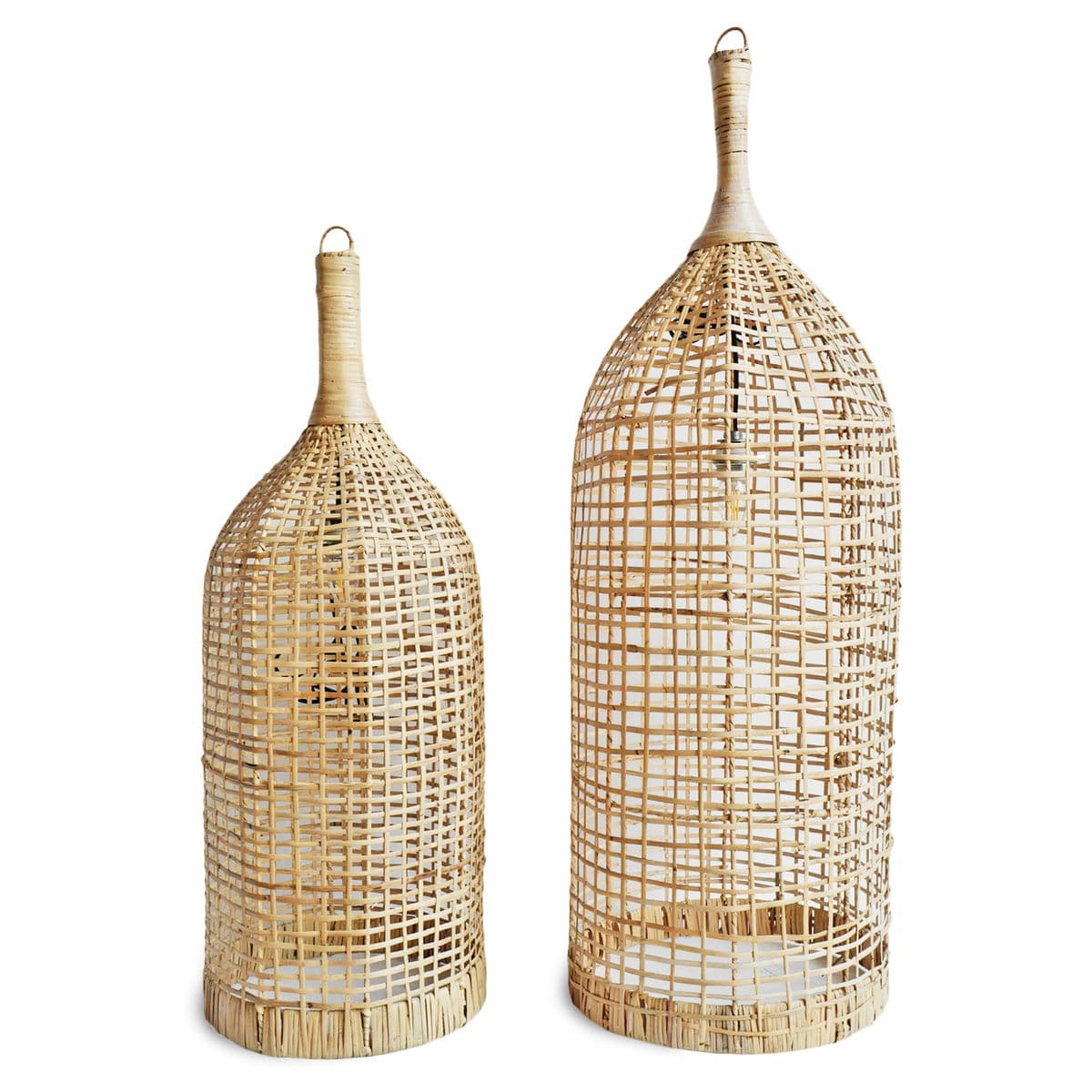 Rattan Bottle Pendant Light Medium - Thumbnail 5