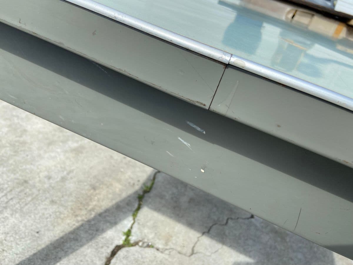 1960s Haskell Vintage Mid Century Modern Metal Tanker Desk - Thumbnail 5