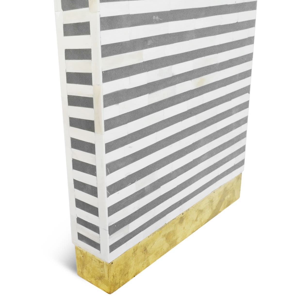 Striped Grey Inlay Waterfall Console - Thumbnail 5