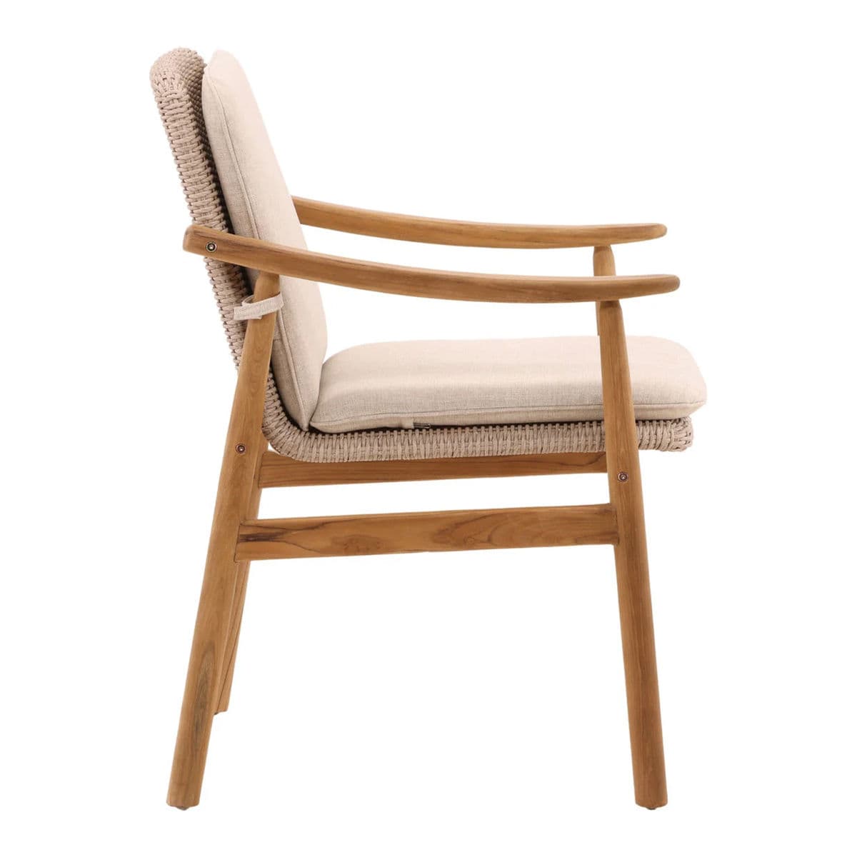 Marcella Teak Frame Outdoor Dining Chair - Thumbnail 5