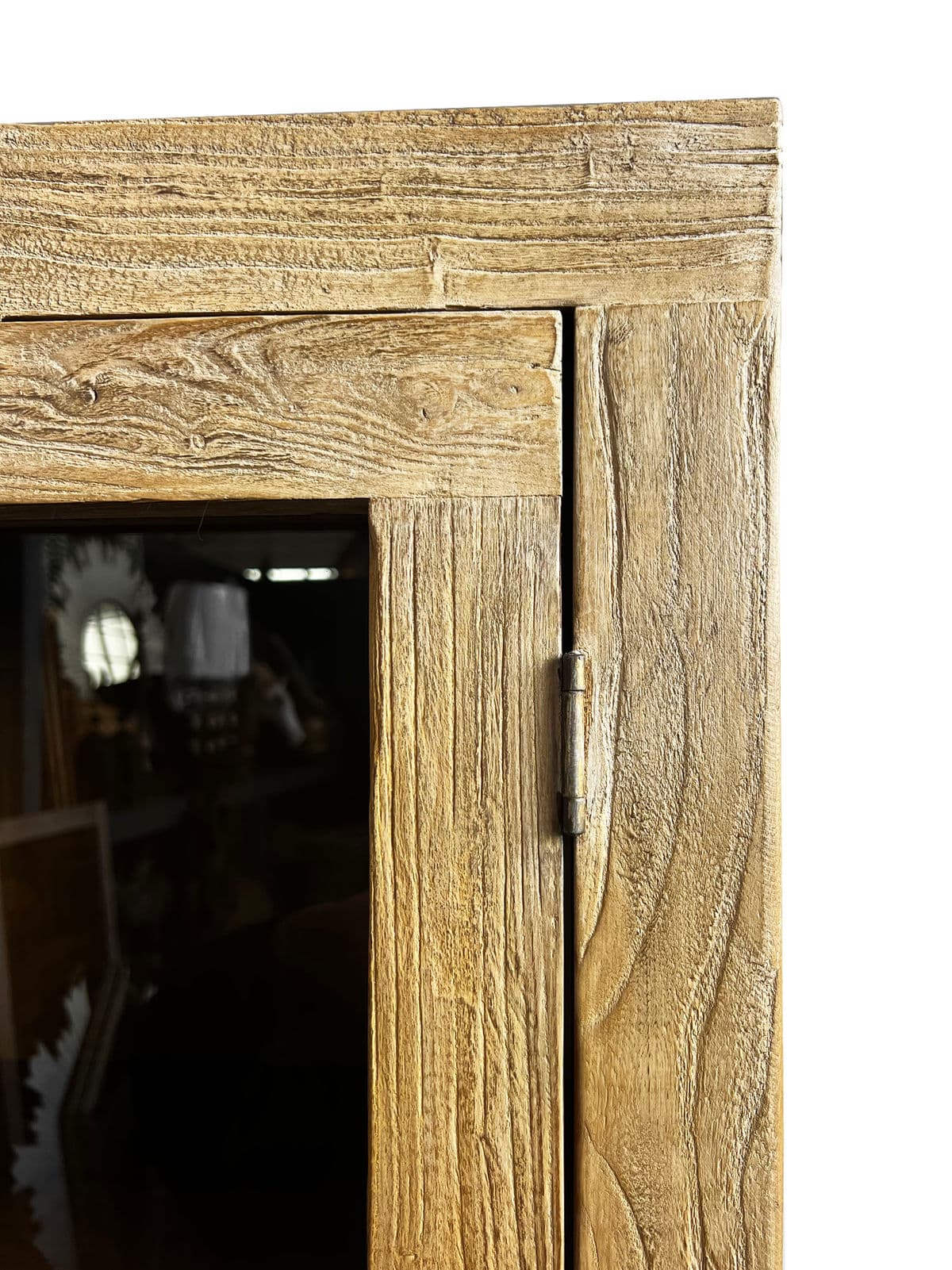 Mod Elm Wood Glass Display Cabinet - Thumbnail 5
