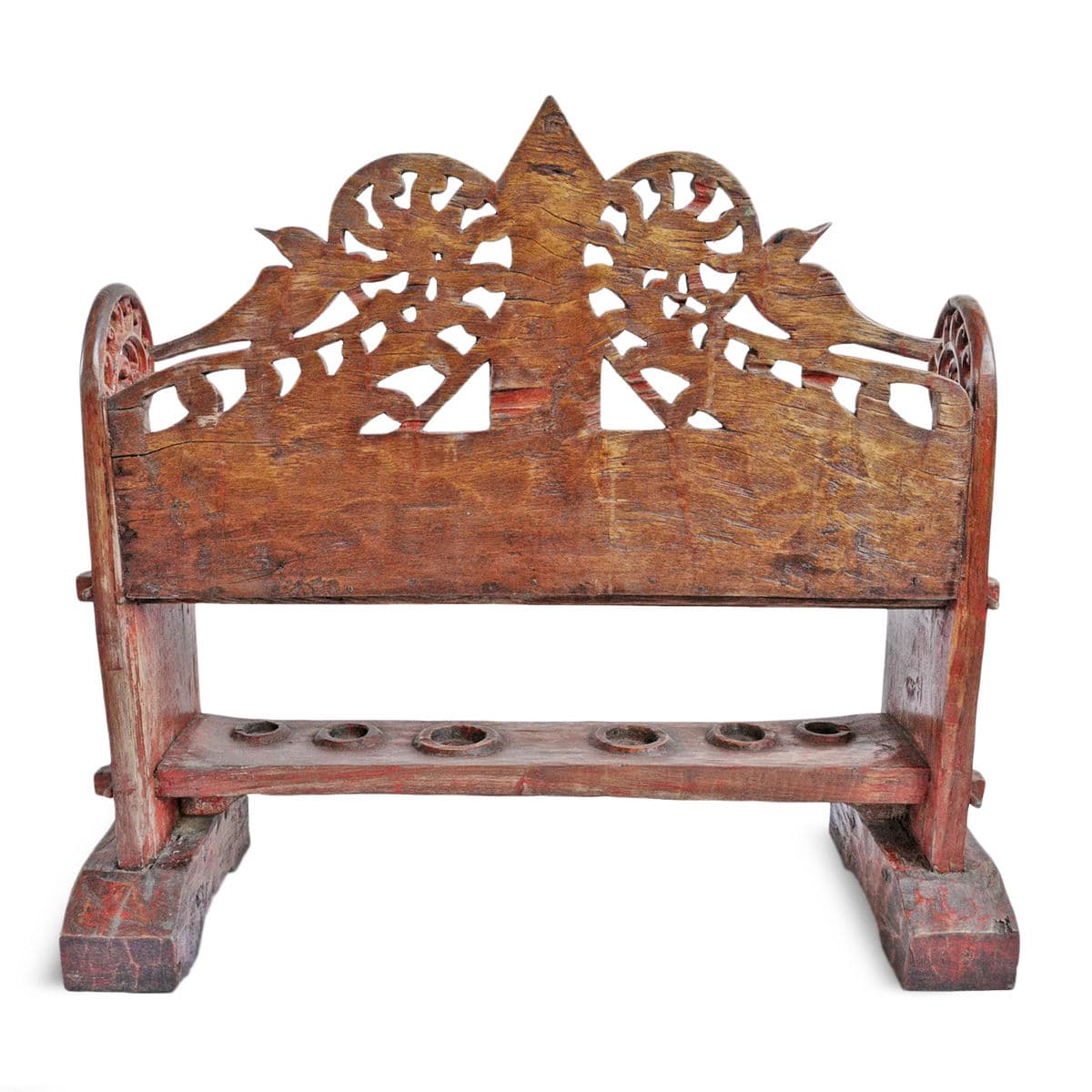 Antique Balinese Red Shrine Shelf - Thumbnail 5