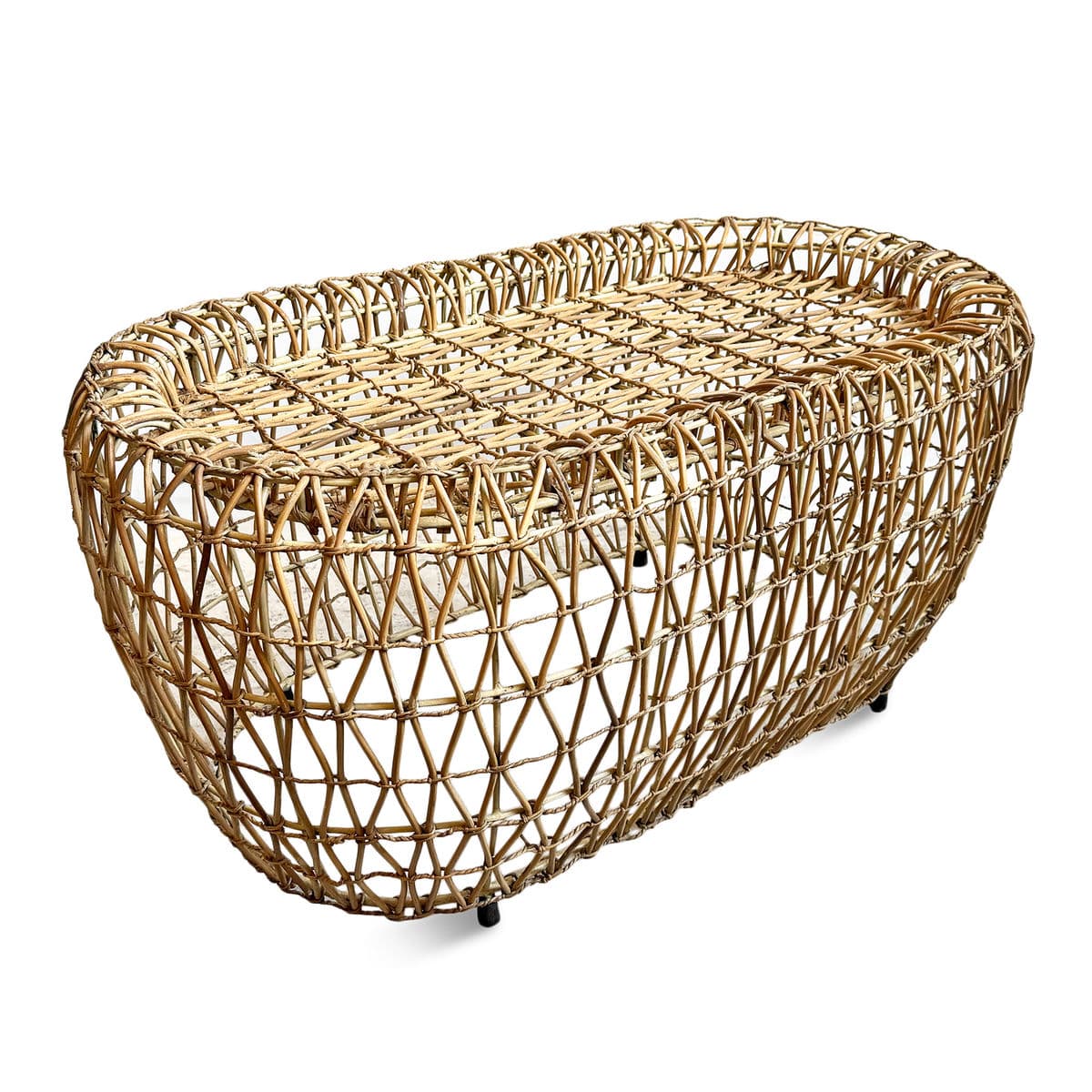 Rattan Open Oval Coffee Table - Thumbnail 5