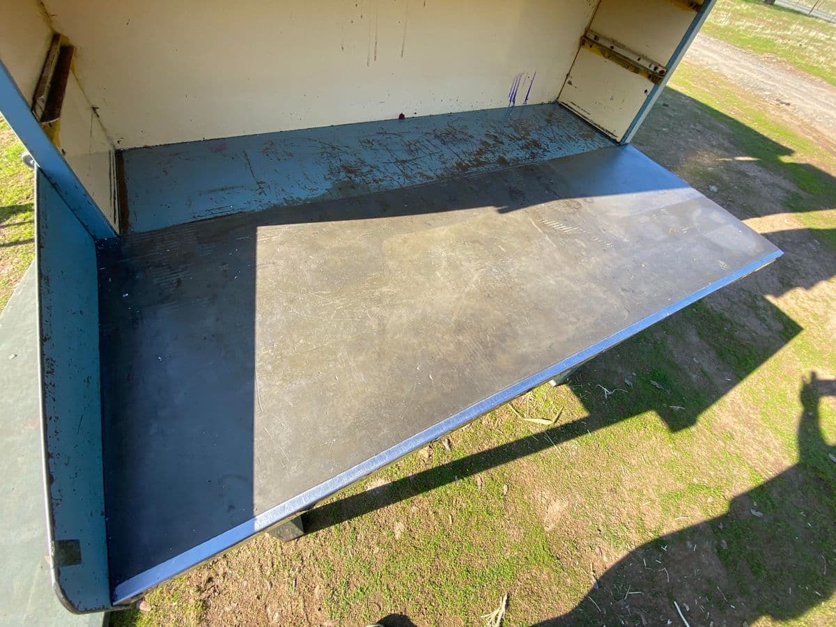 1950s Vintage Post Office Organizer Industrial Metal Table - Thumbnail 5