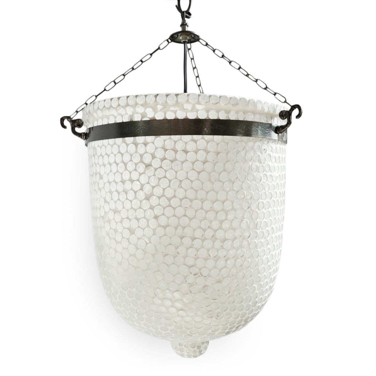 White Mosaic Bucket Pendant Medium - Thumbnail 5