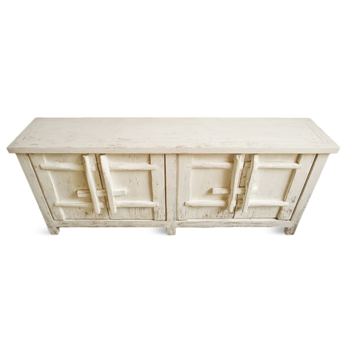 Vintage Village Aged White Sideboard - Thumbnail 5