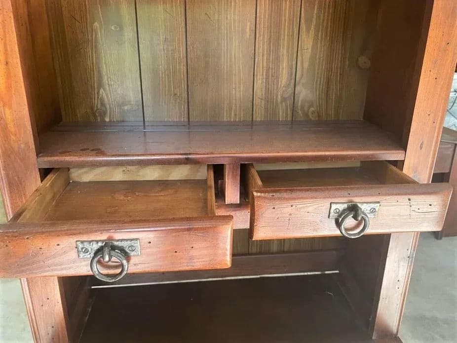 Henry Link Vintage Link Taylor ‘Rawhide’ Series Chest and Hutch - Made in North Carolina in 1976 - Thumbnail 5