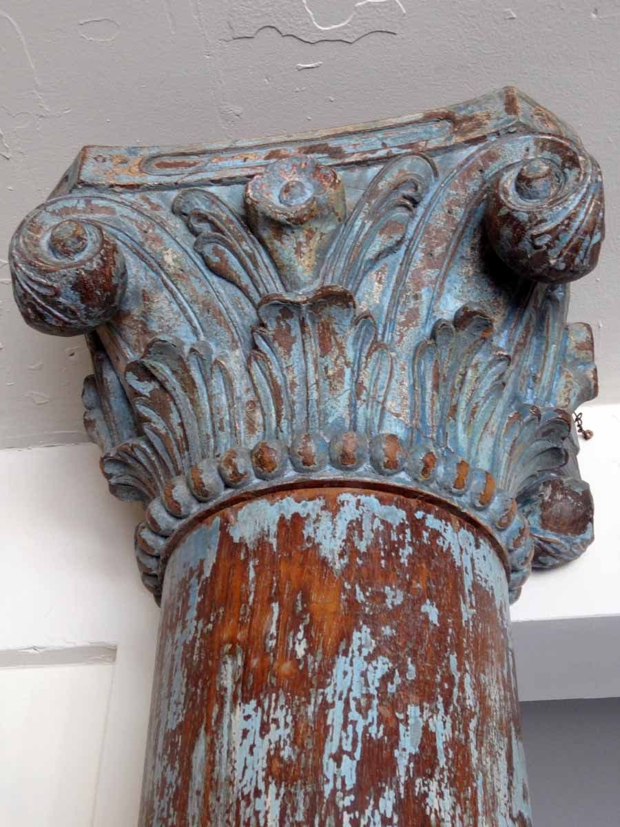 Pair of Antique Teak Wood Columns - Thumbnail 5