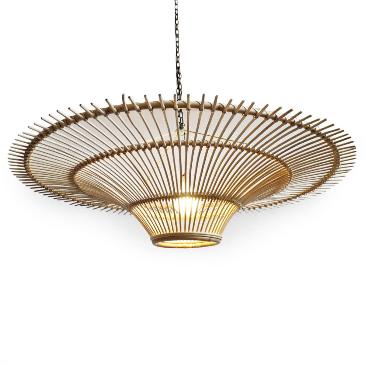 Rattan Sun Ray Pendant Large - Thumbnail 5