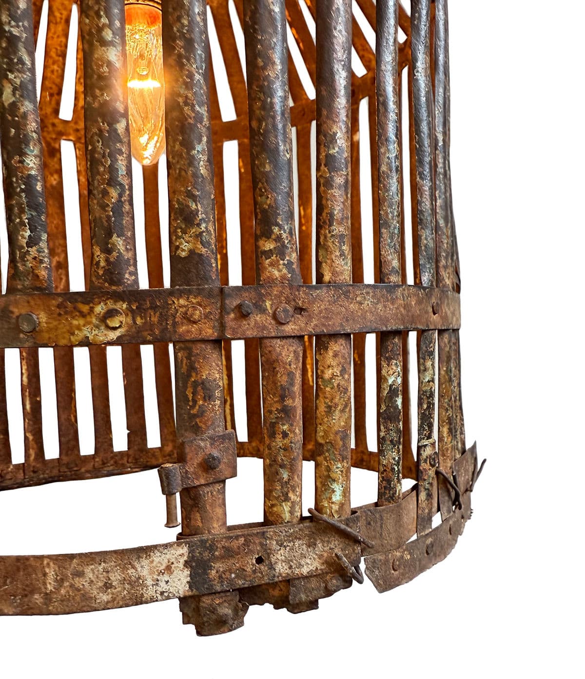 Vintage Iron Cage Pendant Light - Thumbnail 5