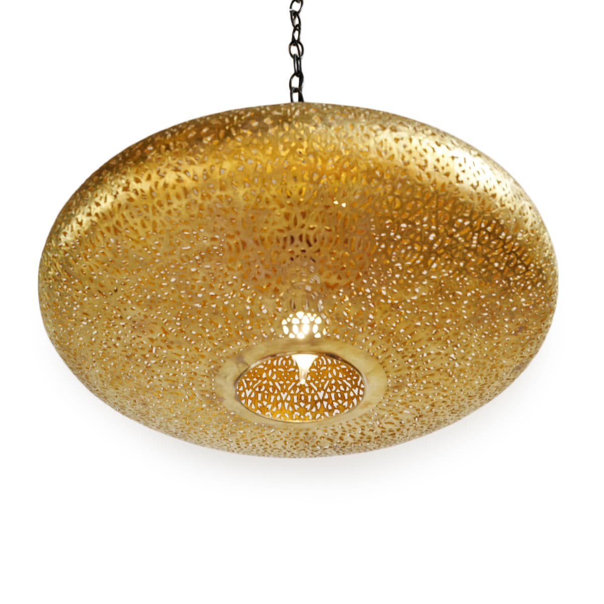 Brass Pattern Moroccan UFO Pendant Light - Thumbnail 5