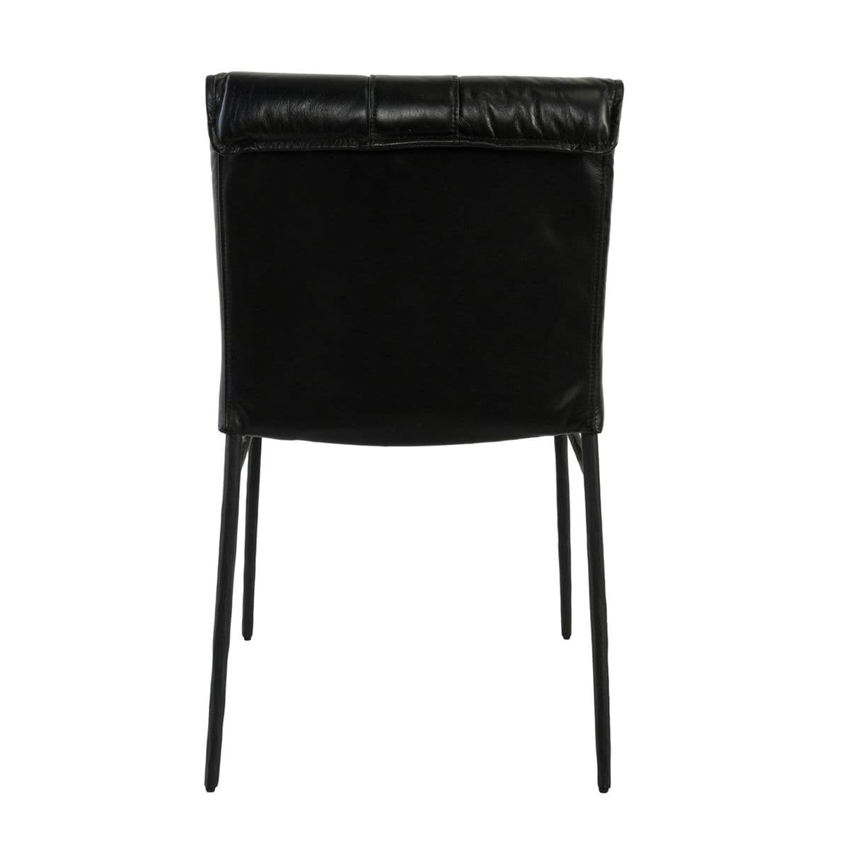 Bentley Black Leather Dining Chair - Thumbnail 5