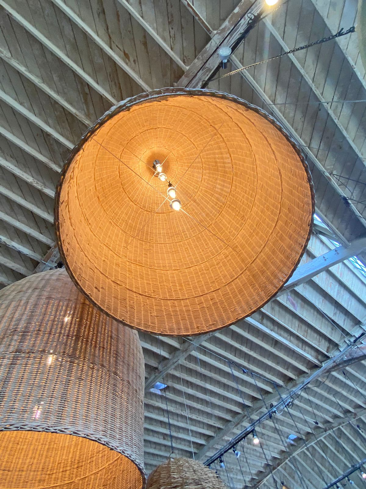 Giant Raw Rattan Pod Lantern - Thumbnail 5
