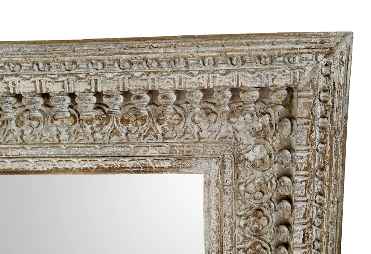 Grey Wash Moulding Spindle Mirror - Thumbnail 5