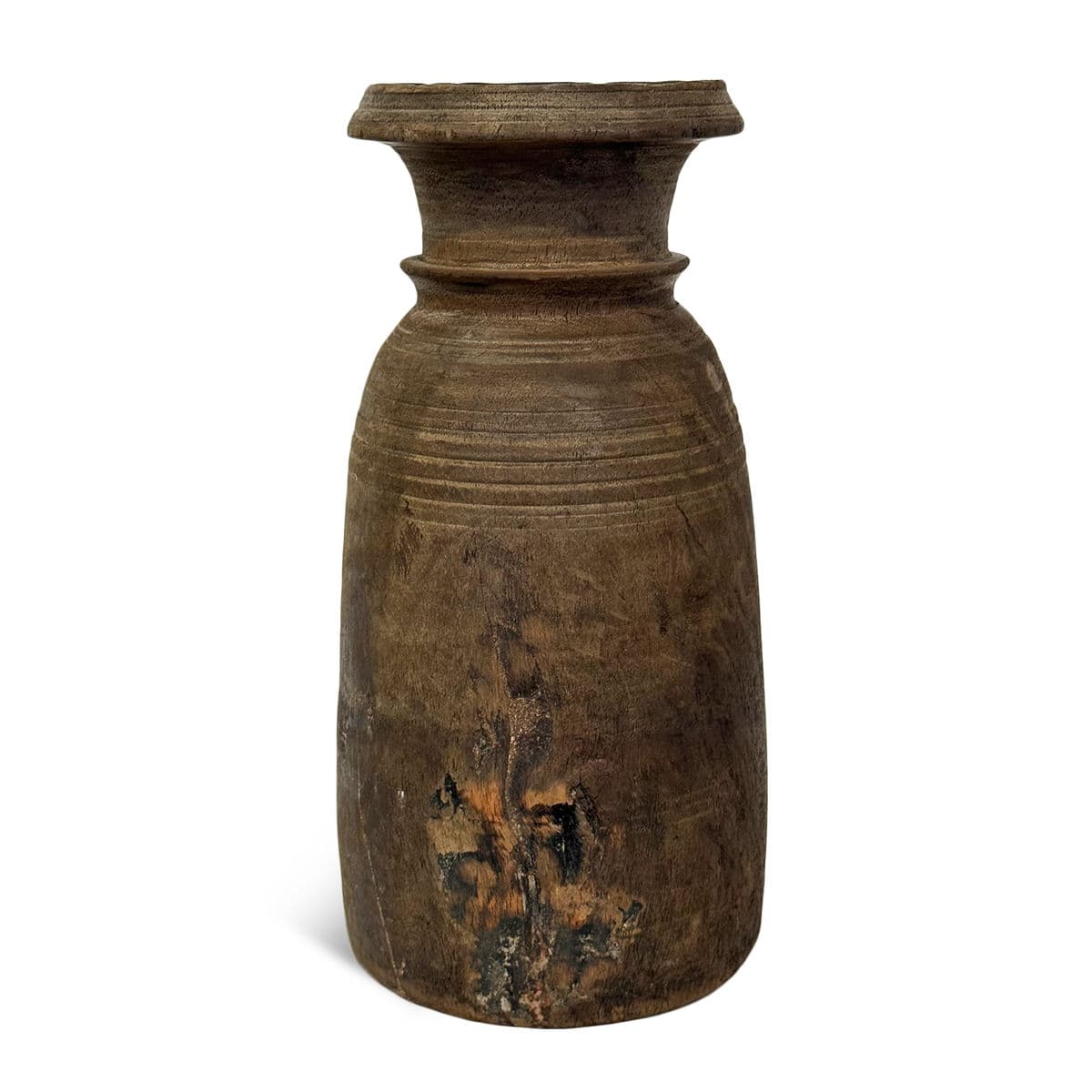 Vintage India Wood Water Pot - Thumbnail 5