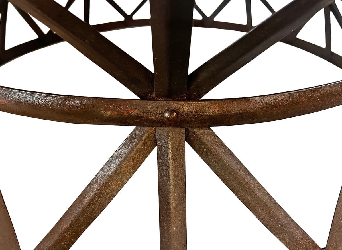 Grey Marble X Iron Base Coffee Table - Thumbnail 5