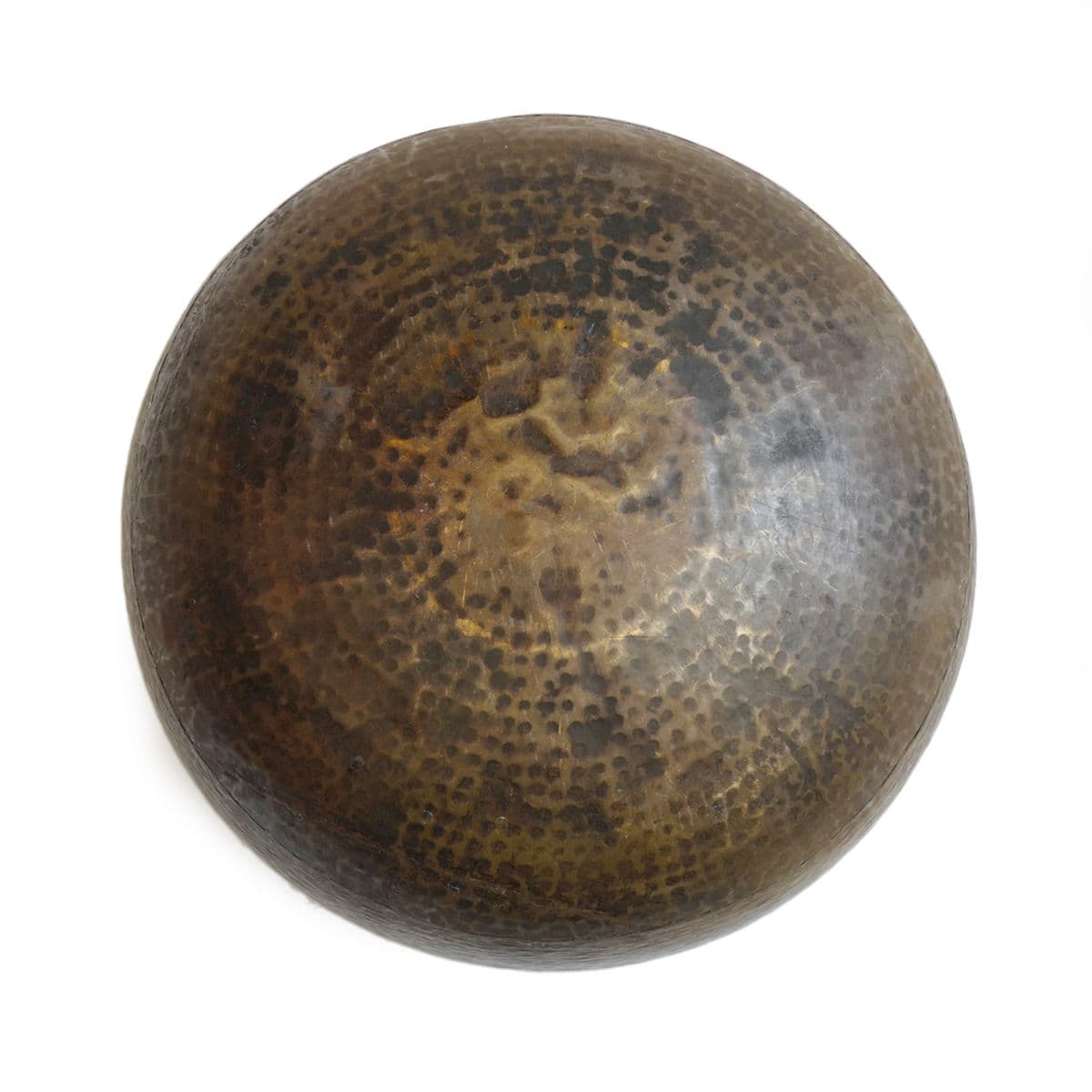 Large Old Hammered Bronze Bowl India - Thumbnail 5