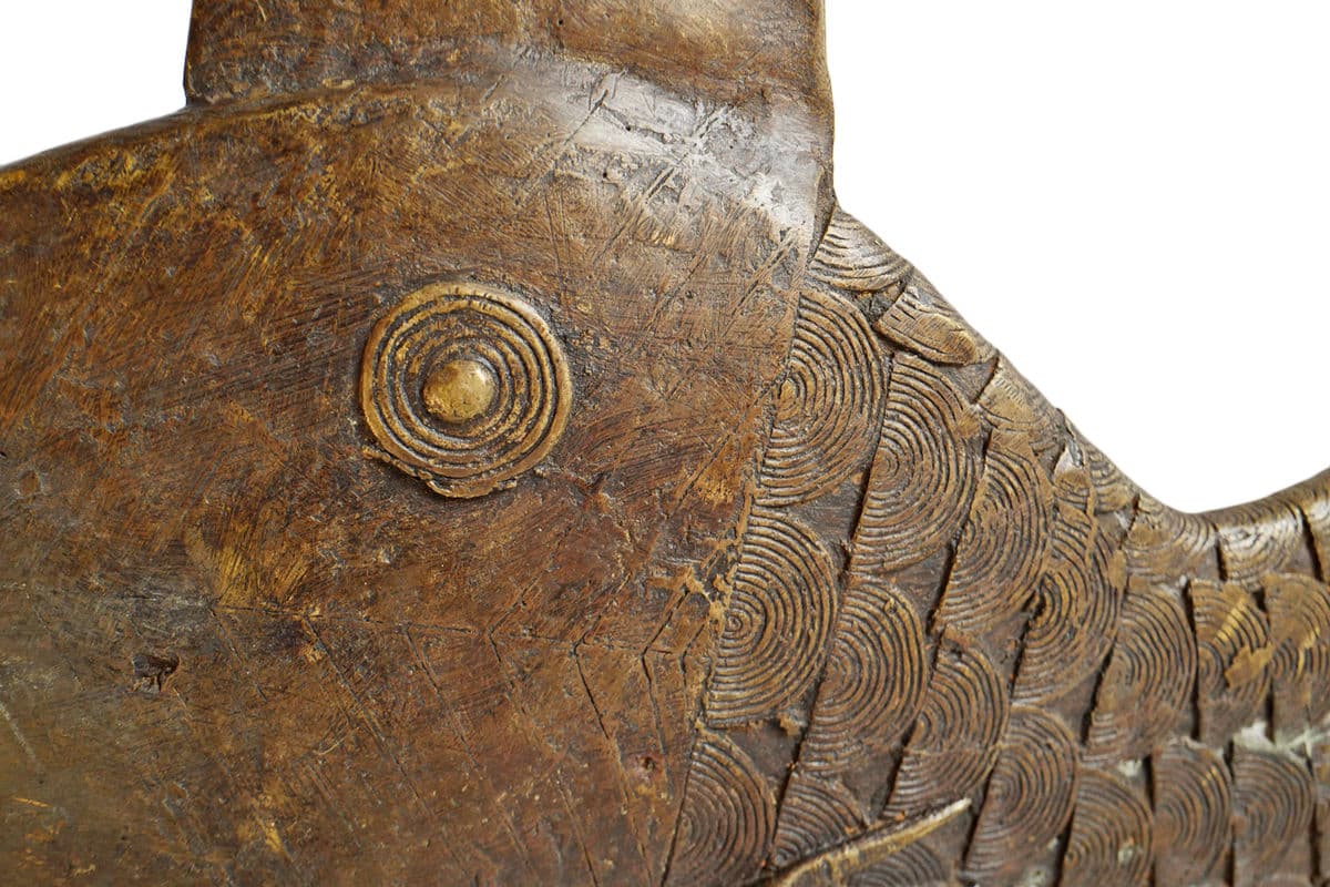 Old Brass Mossi Fish Figure - Thumbnail 5