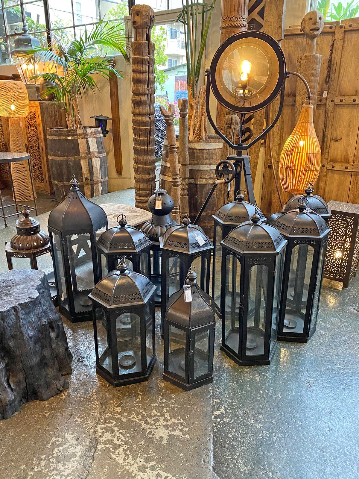 Moorish Black Iron Lantern Small - Thumbnail 5