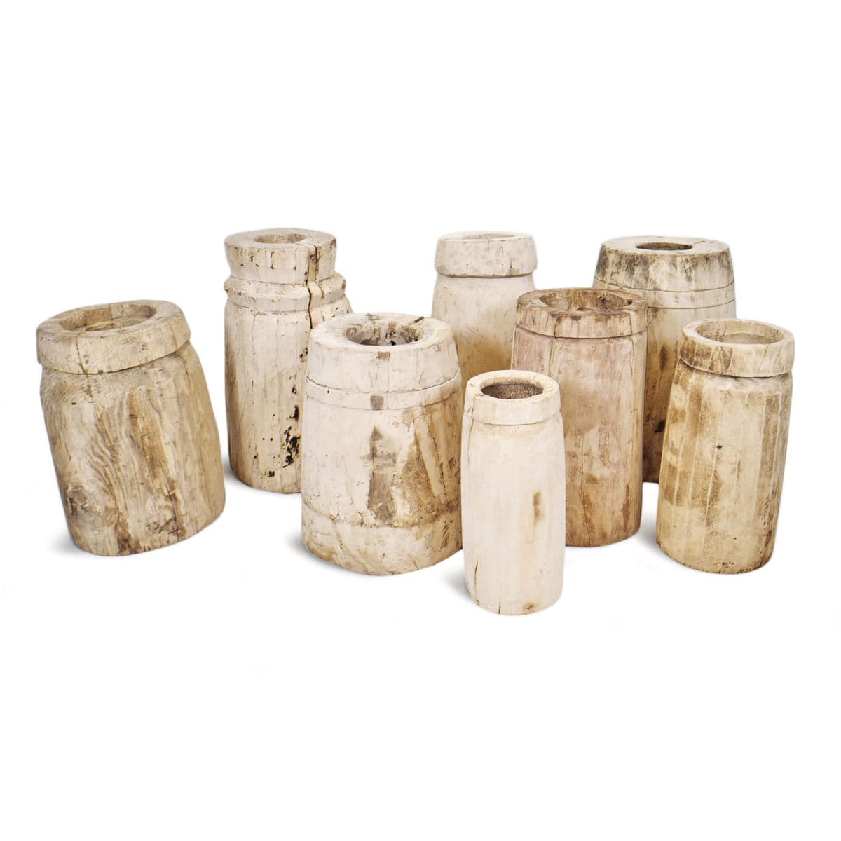 Old Sun Bleached Wood Butter Pot - Thumbnail 5