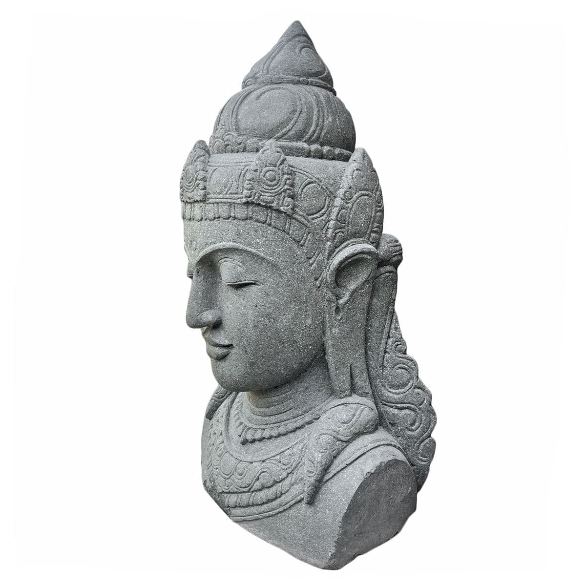 Stone Siwa Bust Garden Statue - Thumbnail 5