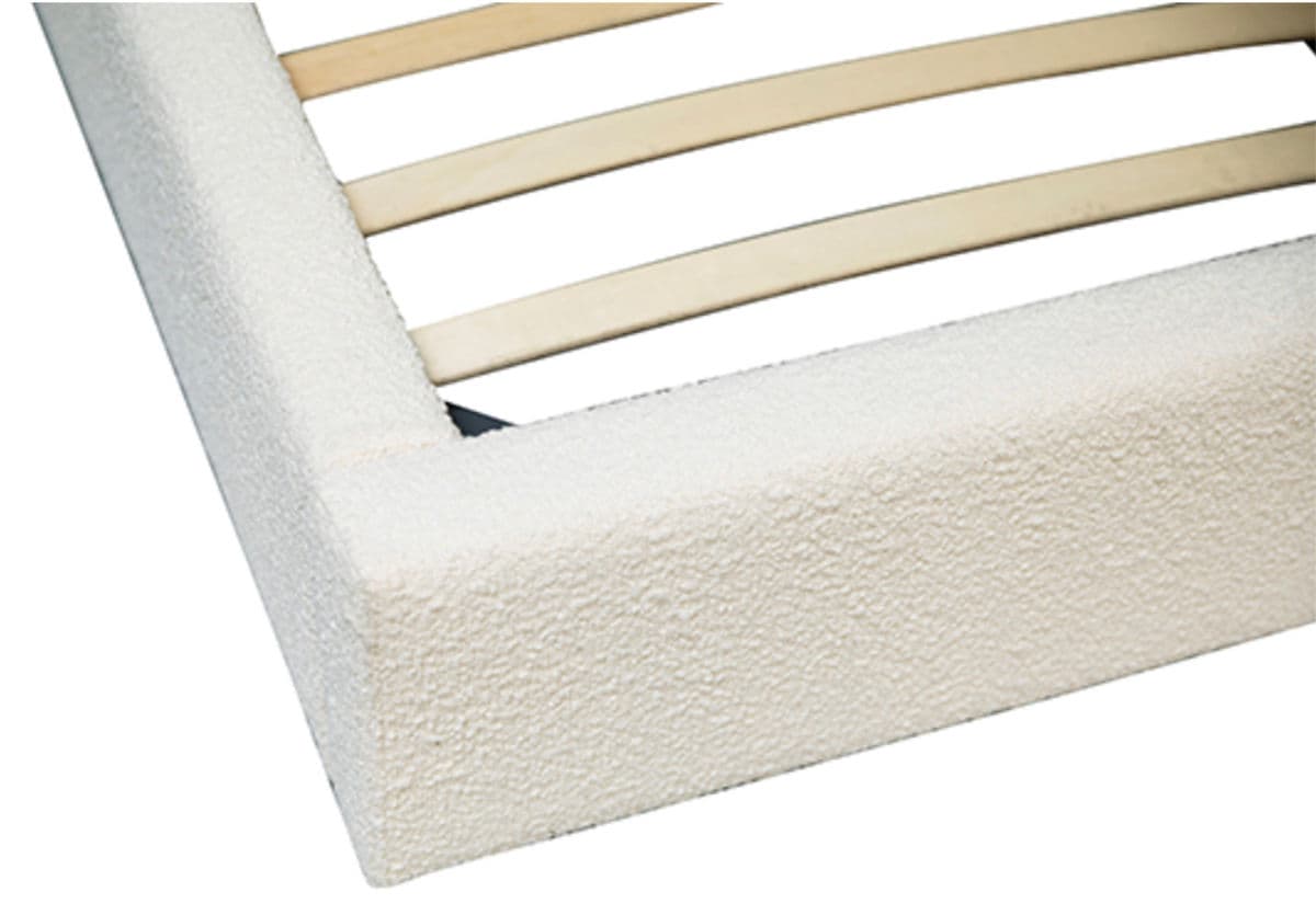 Cream Boucle Upholstered Queen Bed - Thumbnail 5