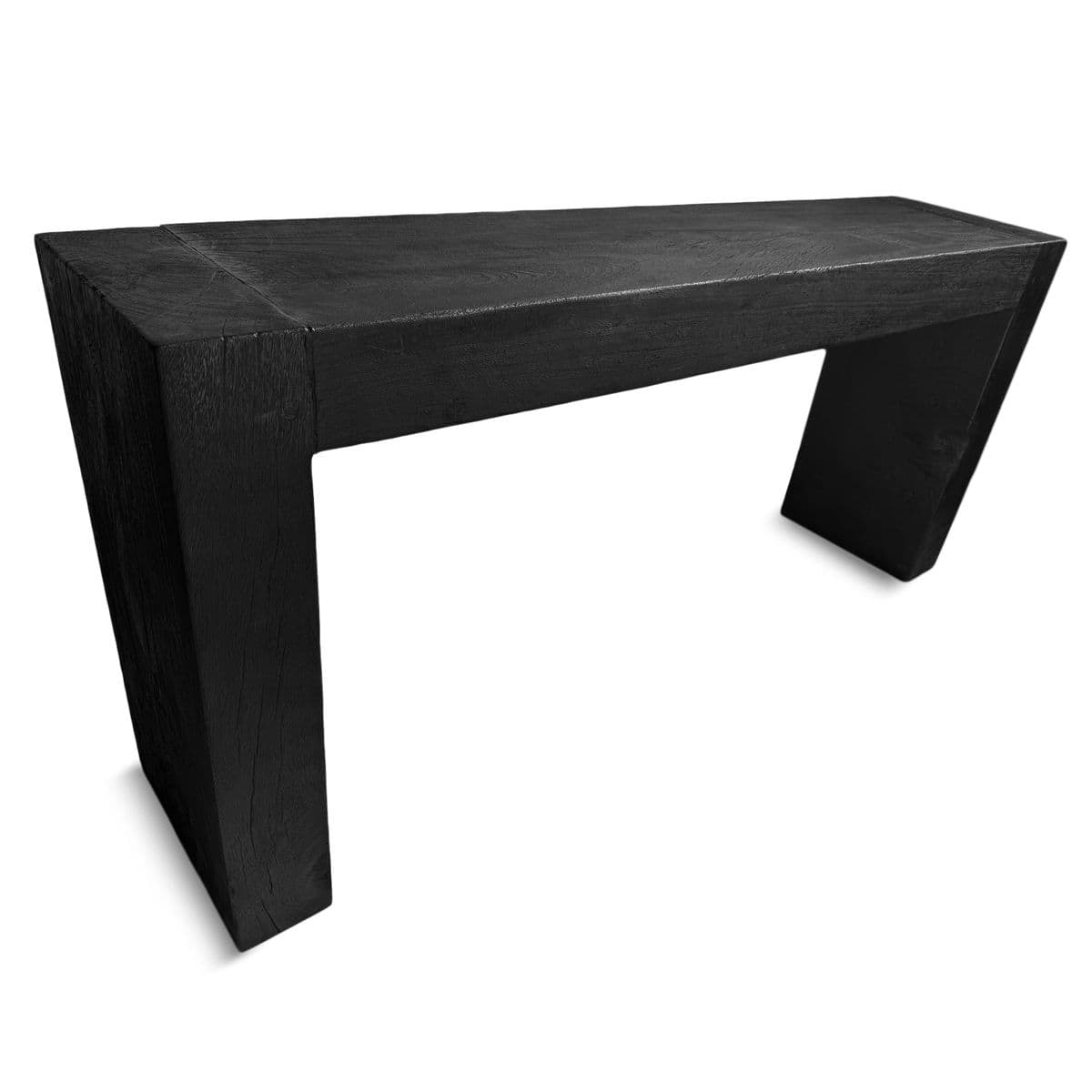 Black Solid Wood Beam Console Table - Thumbnail 5