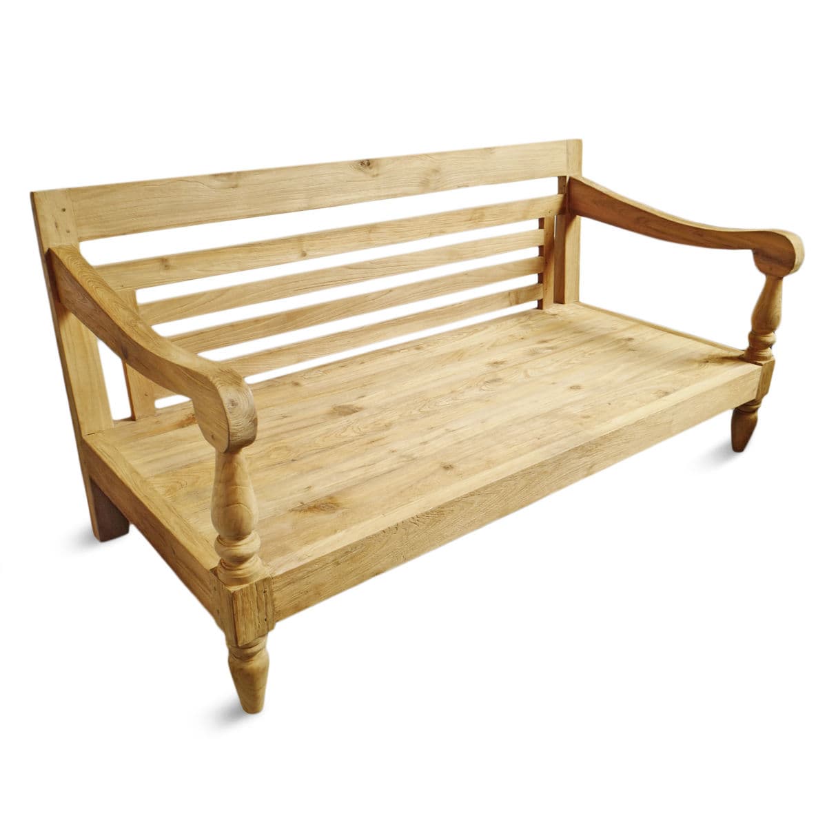 Teak Outdoor Club Bench - Thumbnail 5