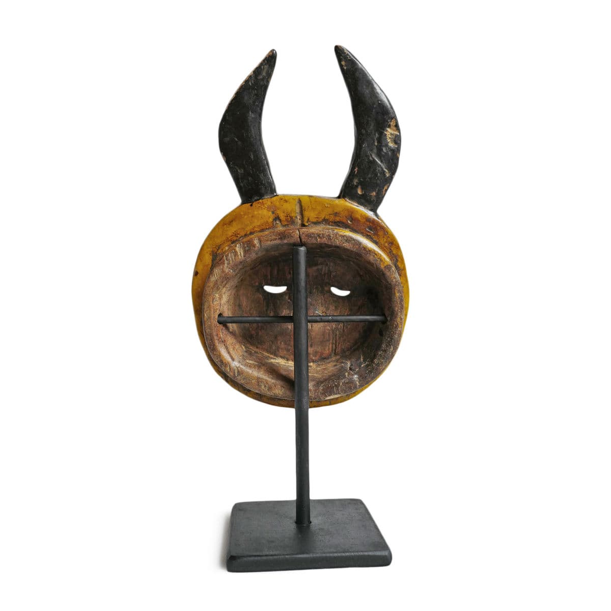 Small Baule Goli Passport Mask on Stand - Thumbnail 5