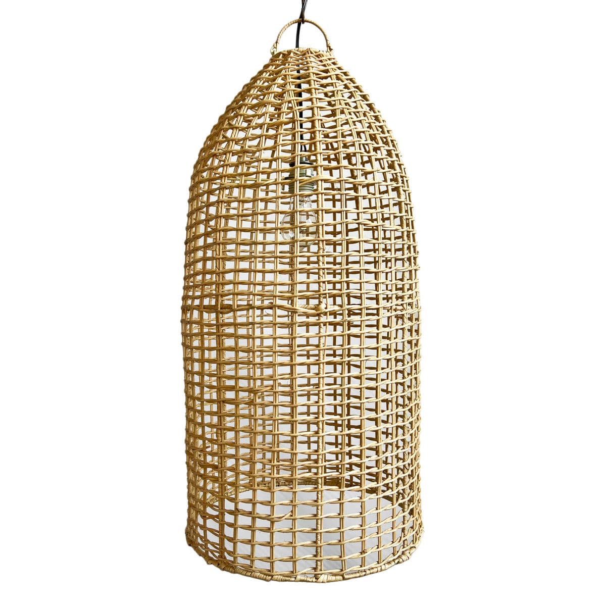 Rattan Basket Bottle Pendant Light - Thumbnail 5