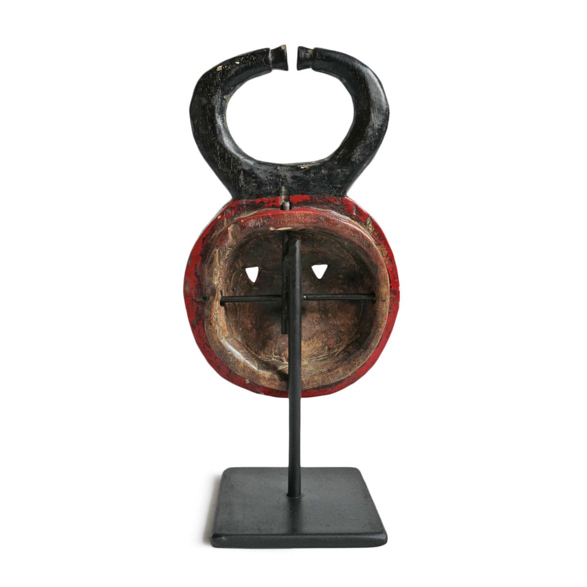 Small Baule Goli Passport Mask on Stand - Thumbnail 5