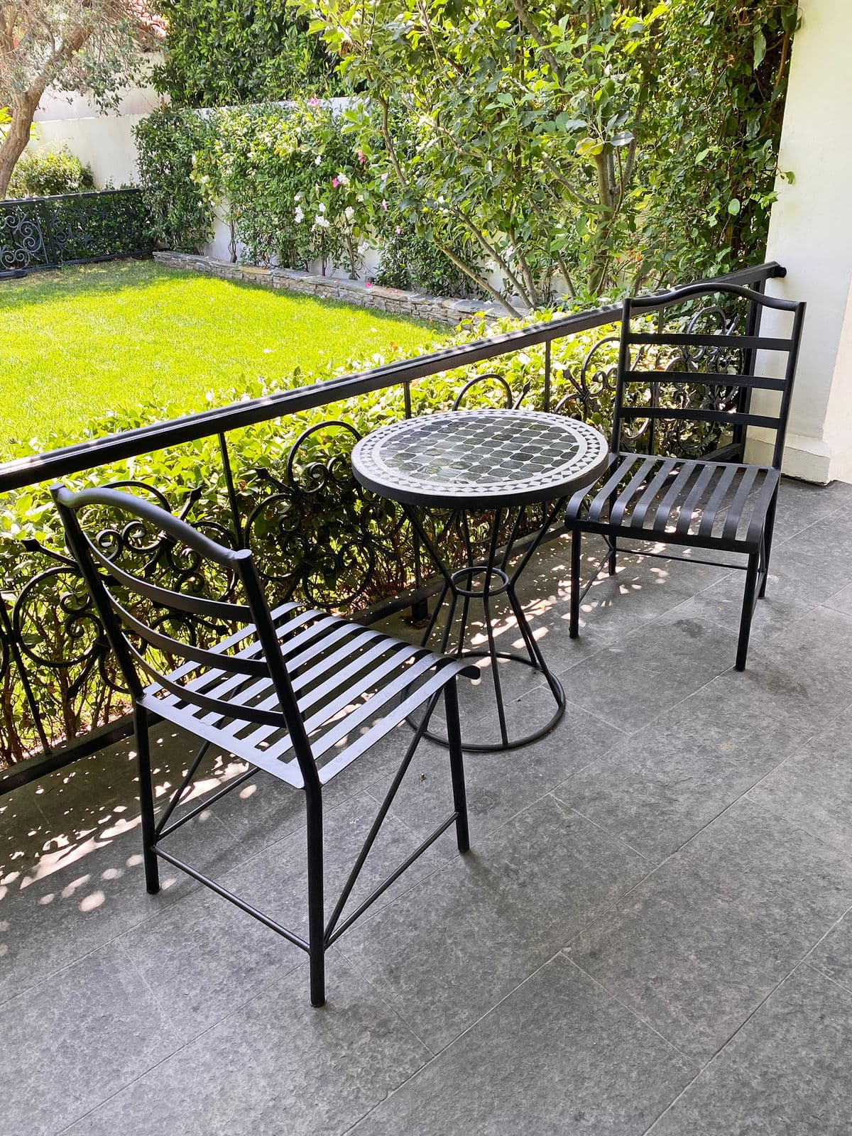 Classic Black Iron Bistro Chair - Thumbnail 5