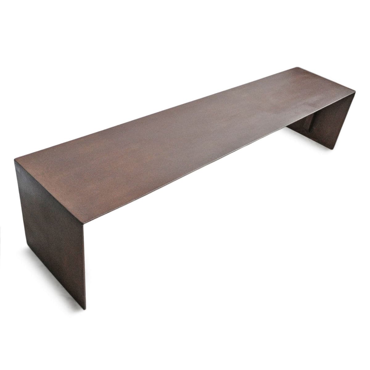 Modern Rust Finish Steel Waterfall Bench - Thumbnail 5