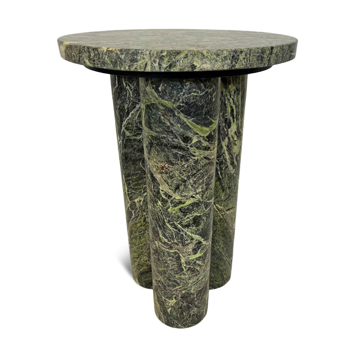 Green Bidasar Marble Side Table - Thumbnail 5