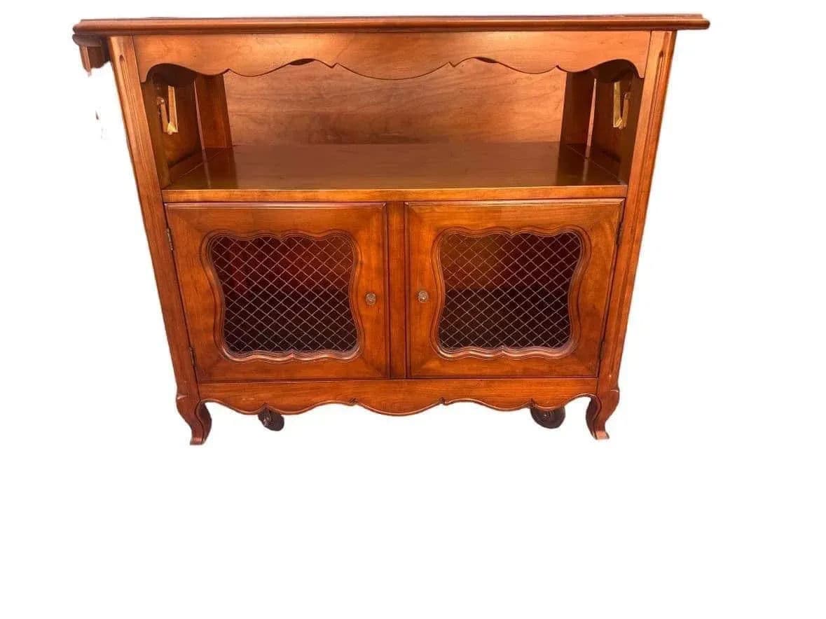 Kindel Grand Rapids Solid Cherry Wood Belvedere Server - Louis XV French Provincial Style Vintage 1950s - Thumbnail 5