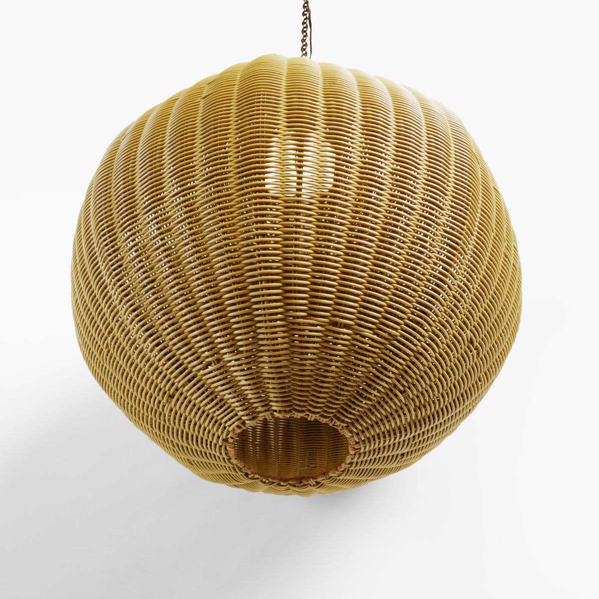 Faux Rattan Globe Lantern Medium - Thumbnail 5