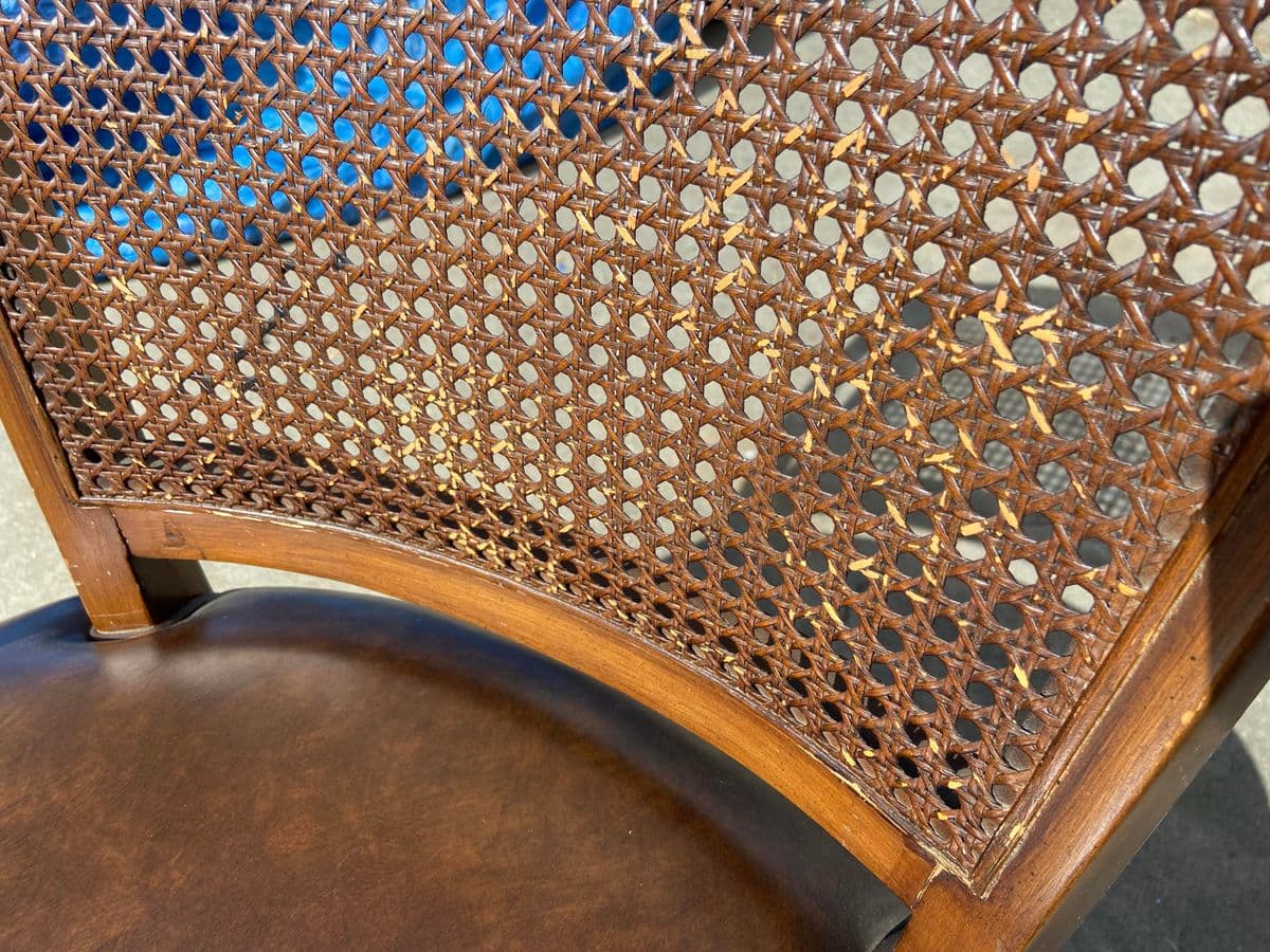 1970s Shafer Brothers Cane Back Arm Chairs- Set of 2 - Thumbnail 4