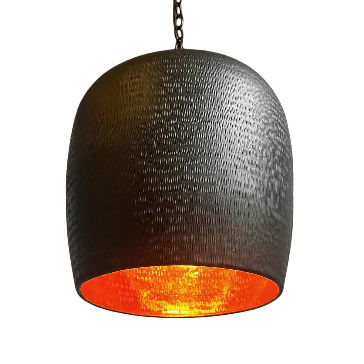 Copper Hammered Bronze Gourd Pendant Light - Thumbnail 5